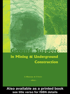 cover image of Ground Support in Mining and Underground Construction